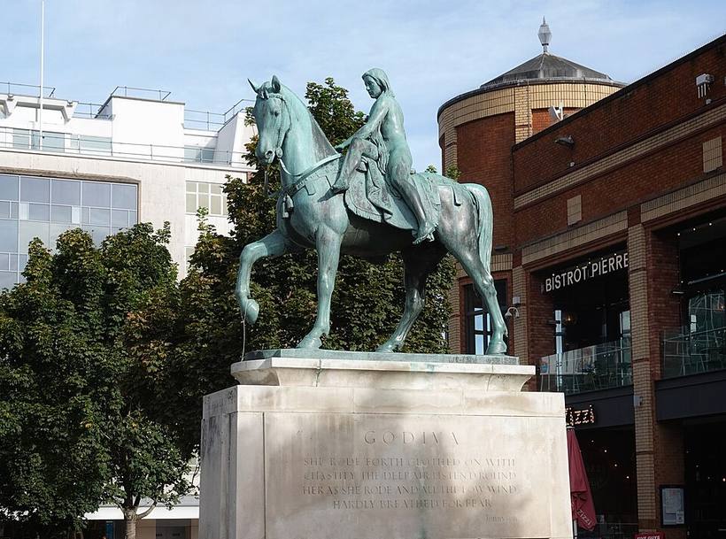The Lady Godiva statue in Broadgate, Coventry